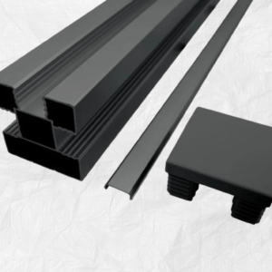 Aluminium Zaunpfosten Dunkel zum Einbetonieren